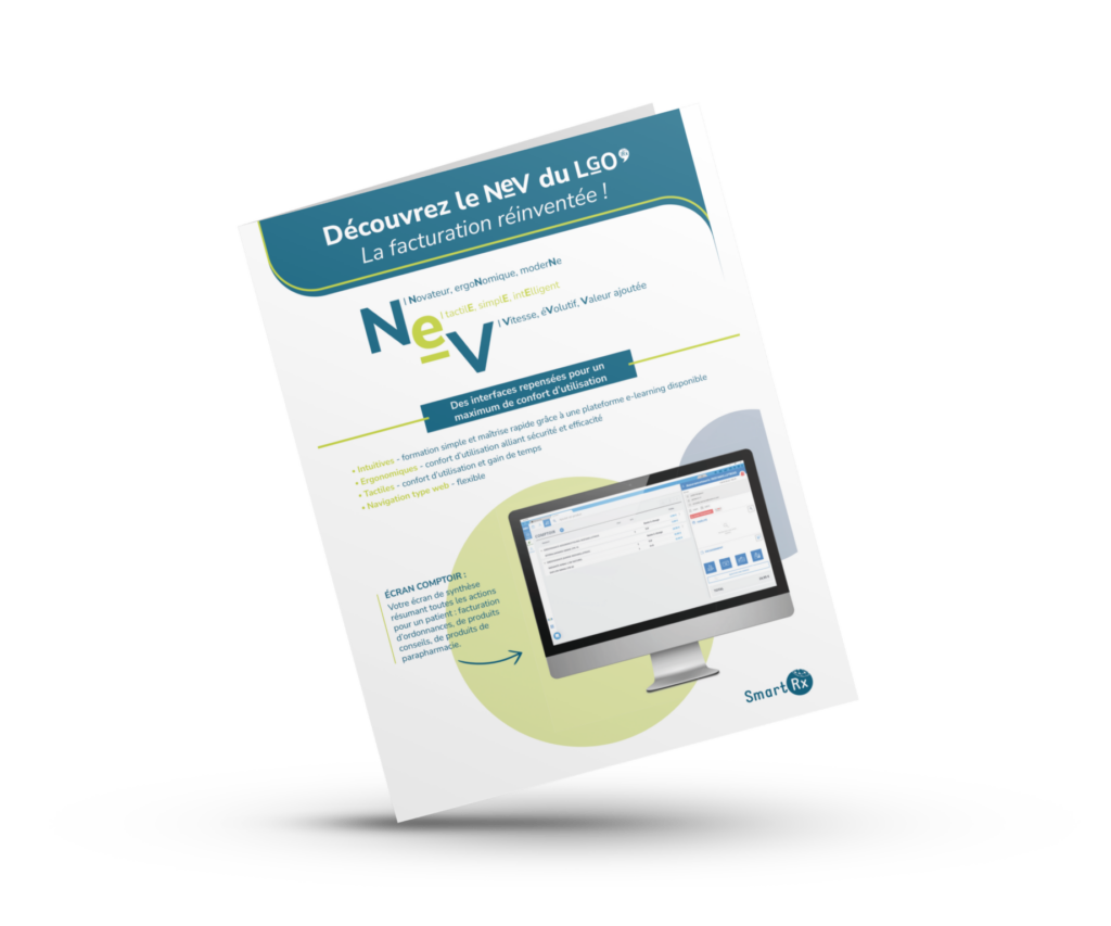 Aperçu de la brochure sur le NeV, Nouvel Espace de Vente du logiciel Smart Rx