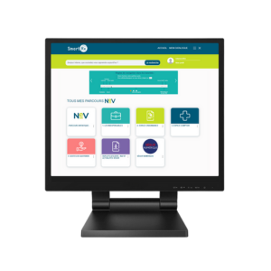 Ecran d'ordinateur avec la plateforme e-learning