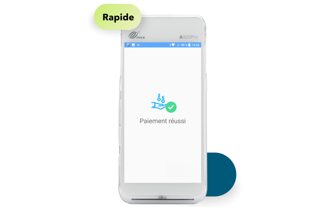 Ecran de paiement réussi sur le NEV mobile