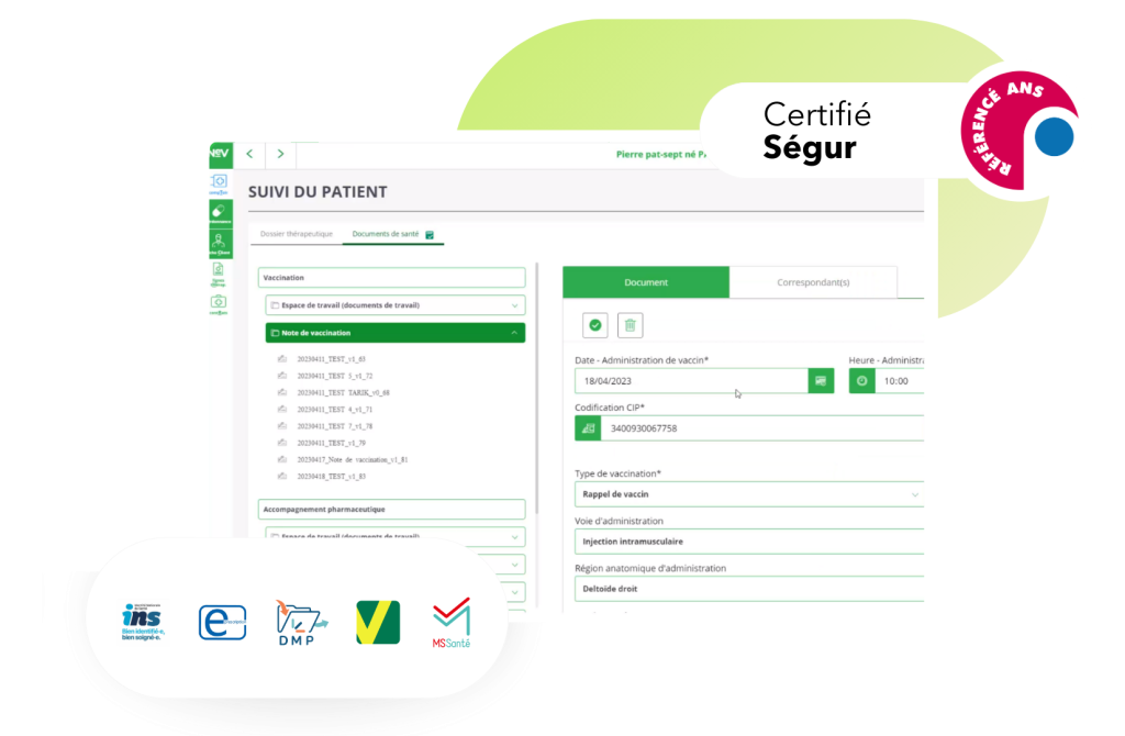 Capture d'ecran du segur dans le NEV