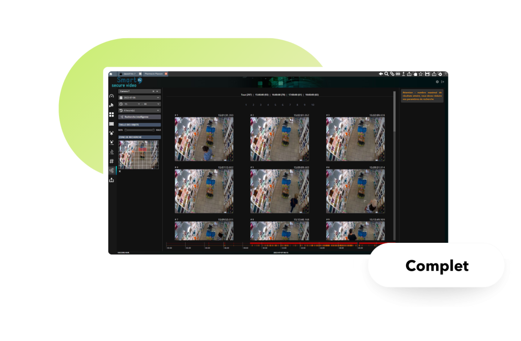 Capture d'écran du logiciel Secure Video