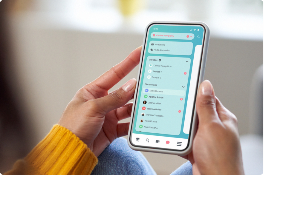 Smartphone ouvert sur Maiia Connect