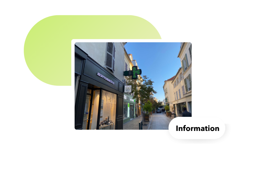 Croix de pharmacie smart rx diffusant la température extérieure