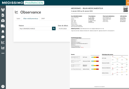 Medissimo Visuel 3 : mise à disposition de bilan médicamenteux