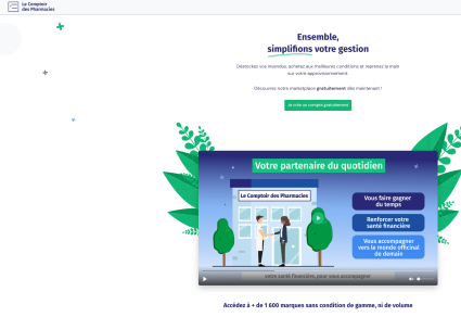 Page d'accueil du Comptoir des Pharmacies