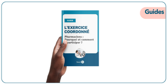 Guide de l'exercice coordonné pour les pharmaciens tenu par une main