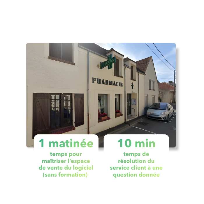 Devanture de la pharmacie du Centre à Evry-Grégy-sur-Yerre