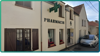 Devanture de la pharmacie du Centre à Evry-Grégy-sur-Yerre