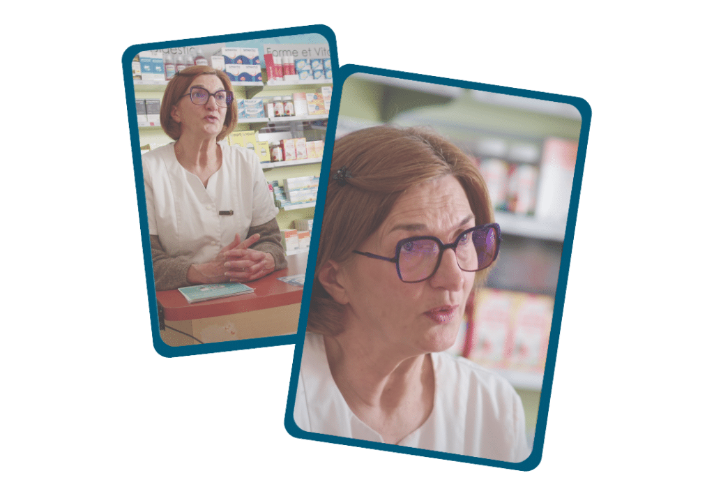 Aperçu de Madame Frigot pharmacienne utilisant le logiciel de pharmacie Smart Rx