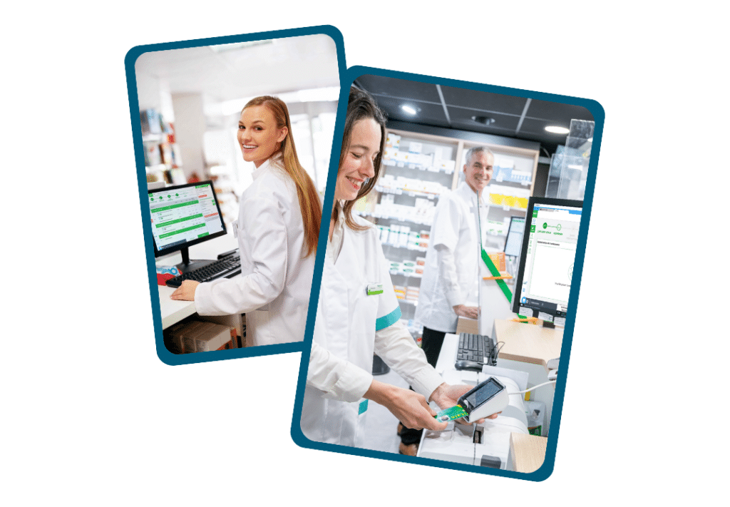 Pharmaciens Smart Rx au comptoir de leurs pharmacies