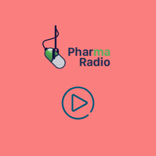 Logo Pharma Radio fond rouge
