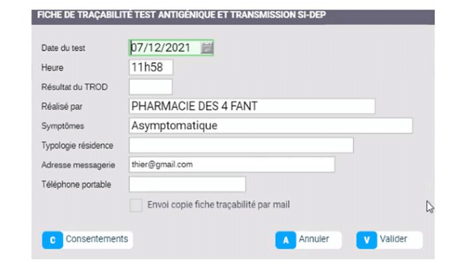 Fiche de traçabilité sidep logiciel smart rx