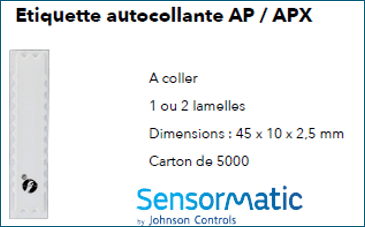 Illustration d'une étiquette autocollante à apposer aux produits de parapharmacie.