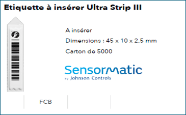 Illustration d'une étiquette à insérer dans les boîtes de produits de parapharmacie.