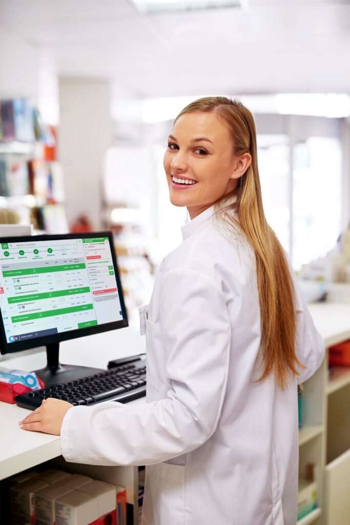 mise en situation d'un pharmacien utilisant le NeV de Smart Rx